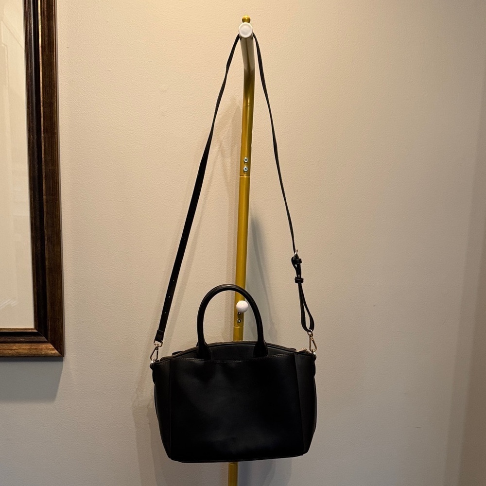 a new day Black Satchel with crossbody strap